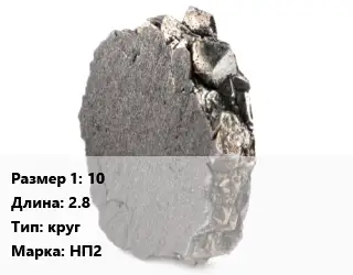 Никель 10 L=2.8 круг Марка: НП2